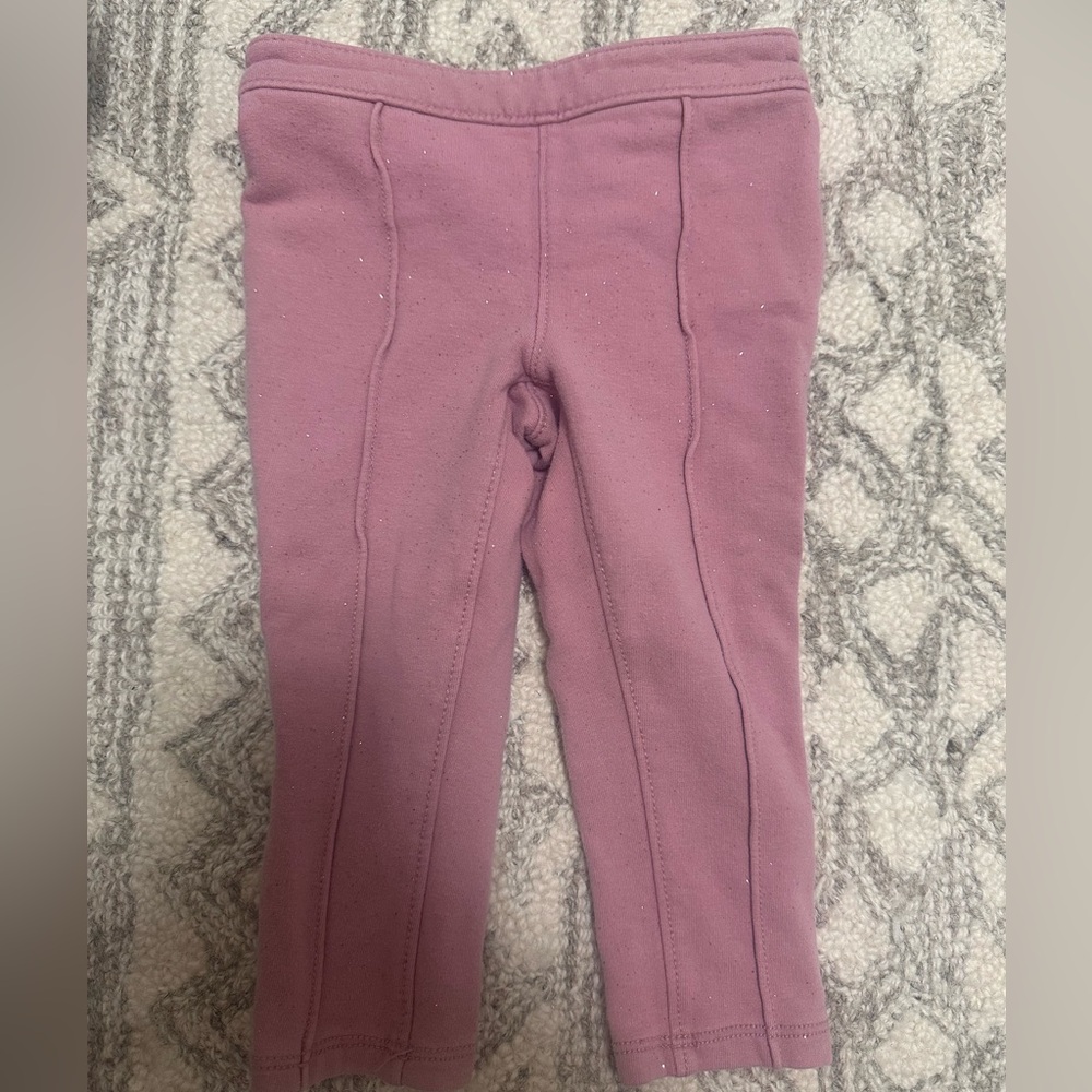 Place Sparkly Mauve Kids Leggings